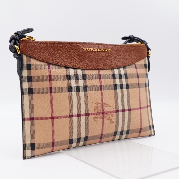 AW47❤️ BURBERRY Haymarket Check Peyton Crossbody Bag - Picture 4 of 14